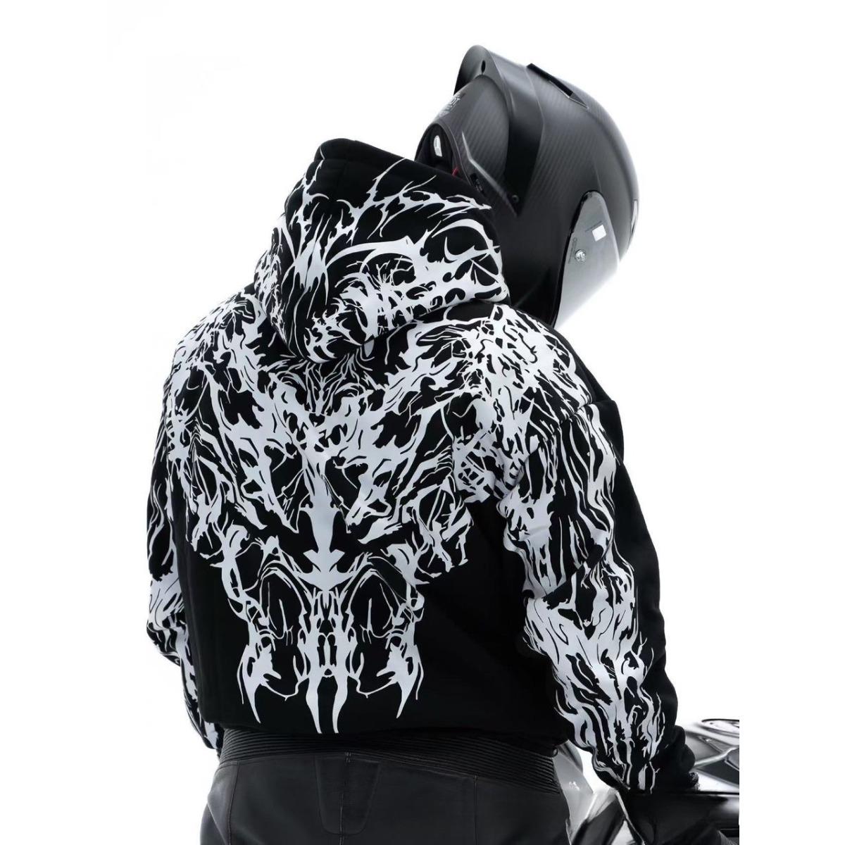GLYDE Men Street Reflective Hoodie Y2k