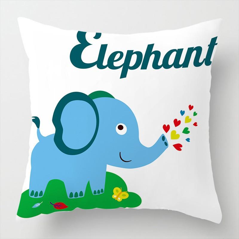 Cartoon Gift Pillow Sofa Bay Window Linen Cushion Cover