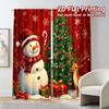 Curtains Christmas Tree Snowman Deer Holiday Chic Durable Polyester Decorations Outdoor Suitable Curtain Set Of 2 Made Washable