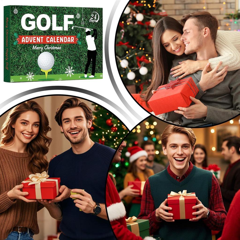 Golf Advent Calendar 2025, 24 Day Golf Ball Advent Calendar with Novelty Gifts, Sports Advents Calendar for Golfs Enthusiasts