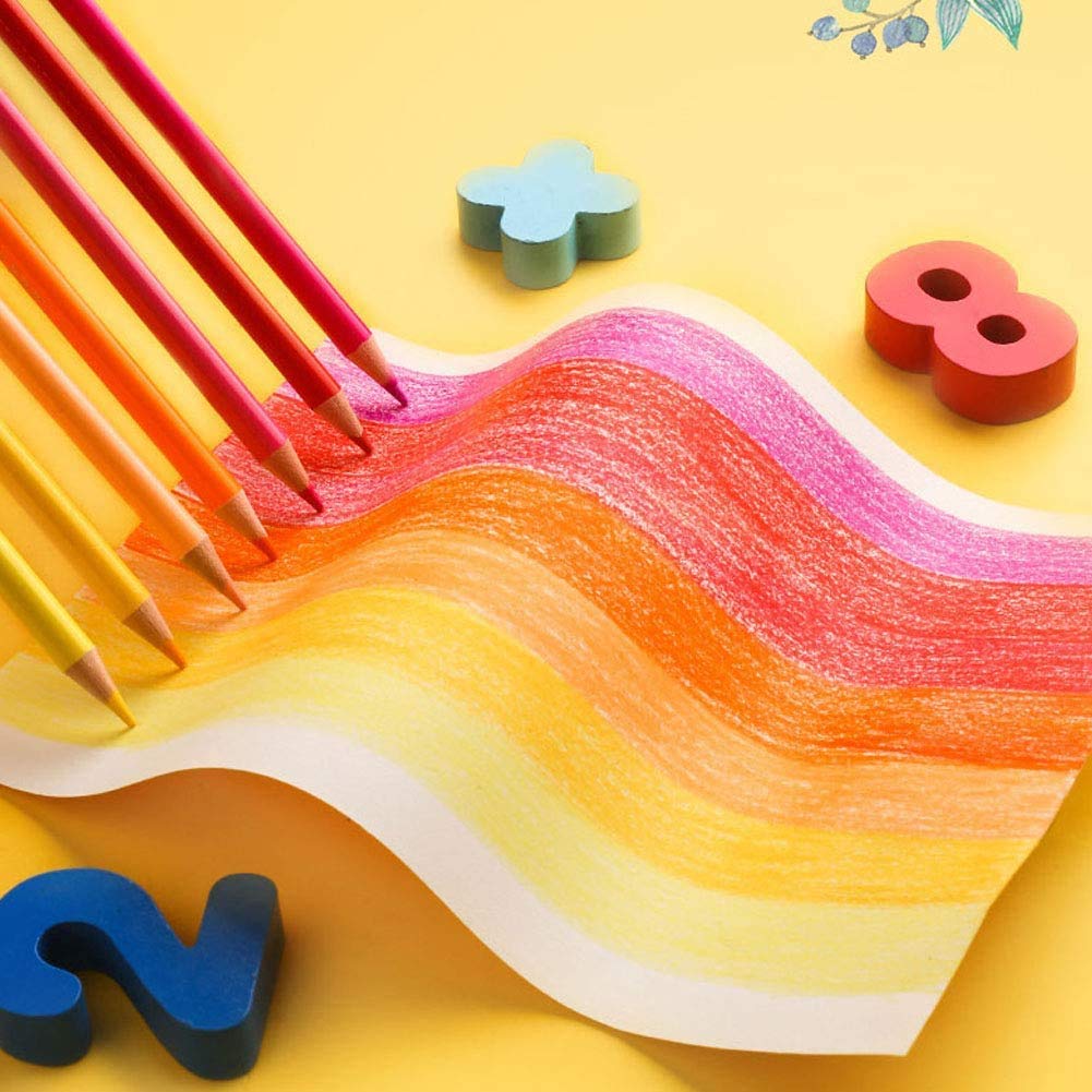 CDEK Colored Includes Pencil Paint and Eraser Water-Soluble Pencils, 180-Color Set, Sharpener, Brush,