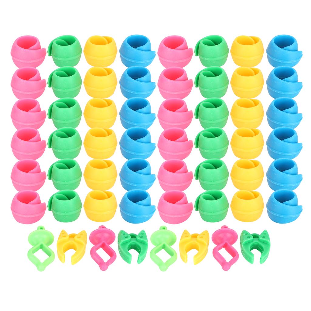 56Pcs Bobbin Thread Buddies Silicone Holder Clips Clamps Spool Huggers Embroidery Tools