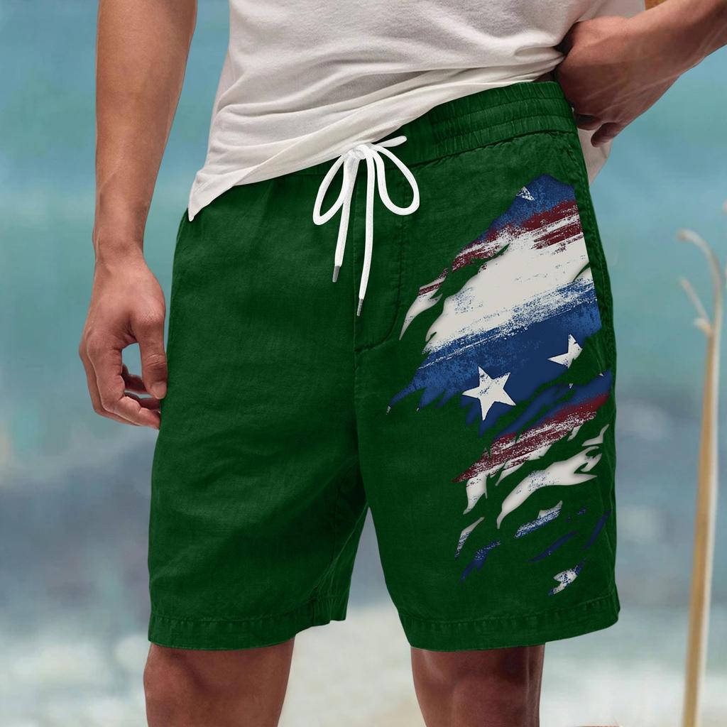 Męskie letnie, duże, swobodne, luźne spodnie sportowe, szorty plażowe