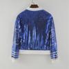 Women's Short, Versatile Sequin Jacket with Raglan Long Sleeves - European Style 2025