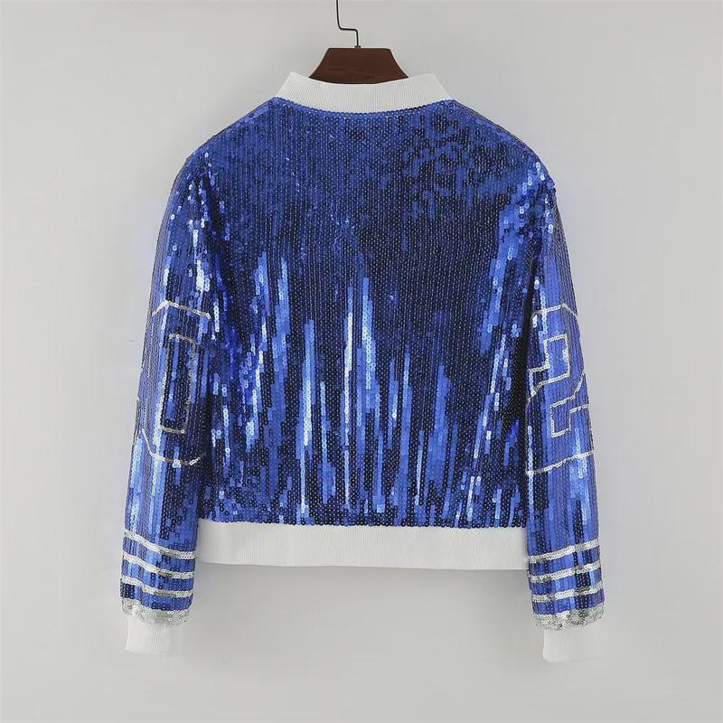 Women's Short, Versatile Sequin Jacket with Raglan Long Sleeves - European Style 2025