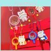 Cartoon Lion Dance Keychain With Resin Drum Pendant For New Year Gifts And Celebrations