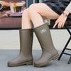 Fashion rain shoes women's platform versatile medium tube rain boots non-slip and wear-resistant women's work adult water shoes