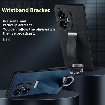 SULADA Fashion Series for Honor 300 Pro Case Wristband Kickstand Leather Back Phone Cover