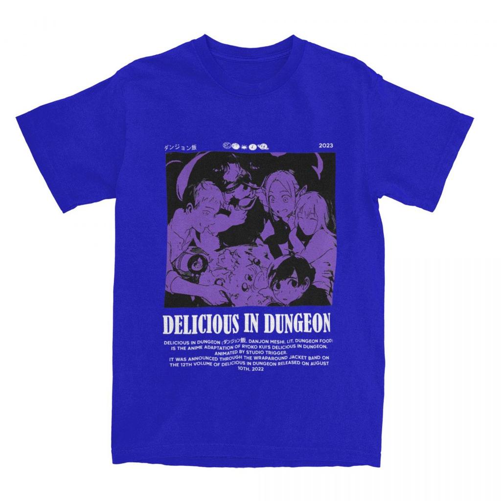 Men's T Shirt Dungeon Meshi Anime Marcille Laios T-Shirts Harajuku Delicious In Dungeon Summer Tee Shirt Y2K Cotton Tops