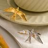 New Titanium Steel Peace Dove Open Rings For Women Adjustable Punk Style High-End Retro Style Non Fading Jewelry Accessory