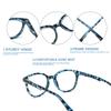 Turezing Reading Glasses Spring Hinge HD Blue Light Lenses for Women Men +0 To +4 0 Fashion Prescription Eyewear