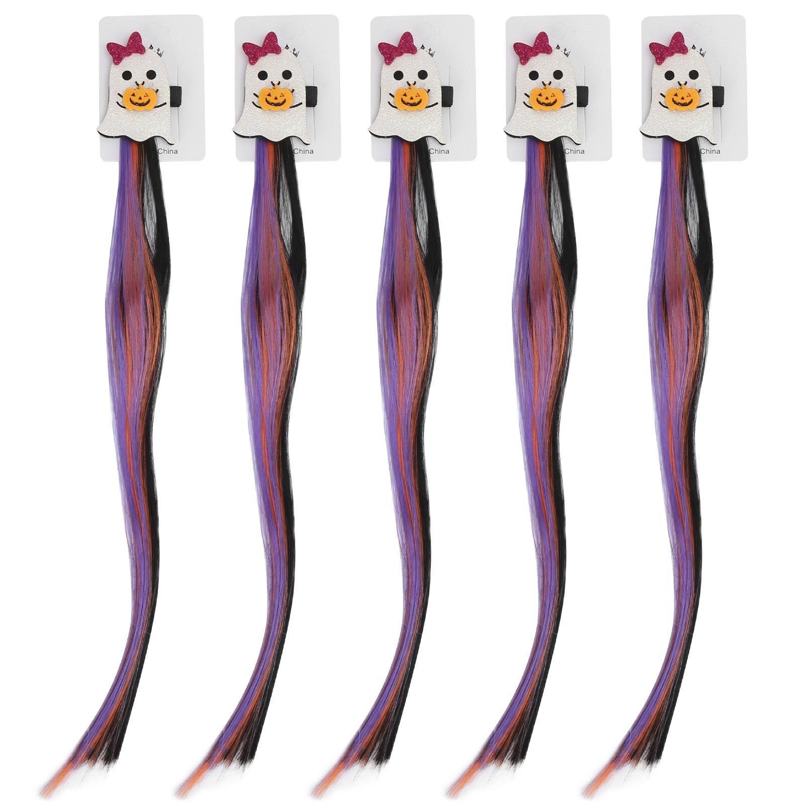 

5 шт. цветных накладных волос стильные декоративные аксессуары на Хэллоуин для девочек и женщин Ghosts