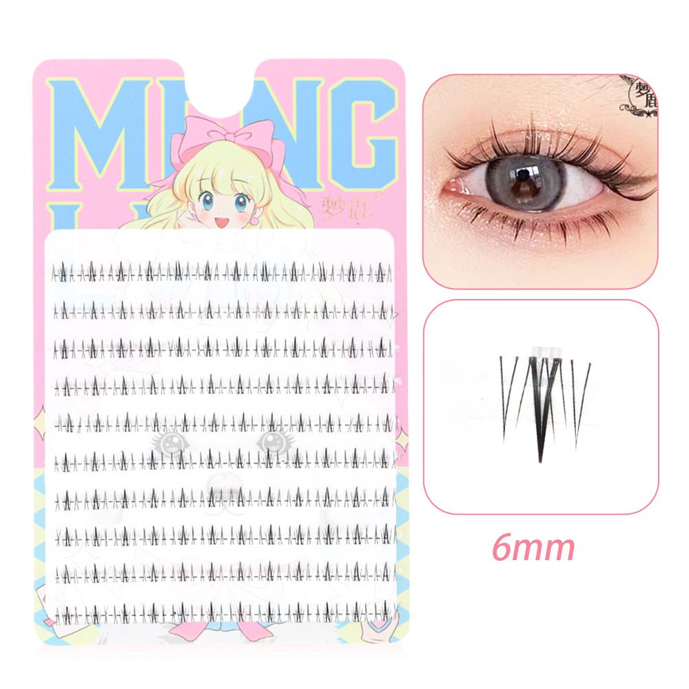 Menglu 4-7mm Brown Under Lashes Little Flame Lower Eyelashes W-41 Natural Short Style Imitation Hand Painting Fake Eye Lashes