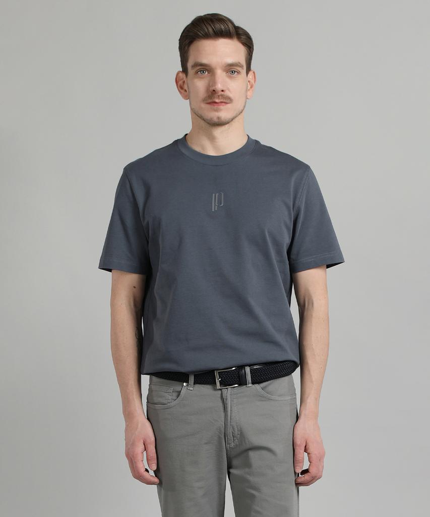 PANICALE Blue Logo Short Sleeve T-Shirt
