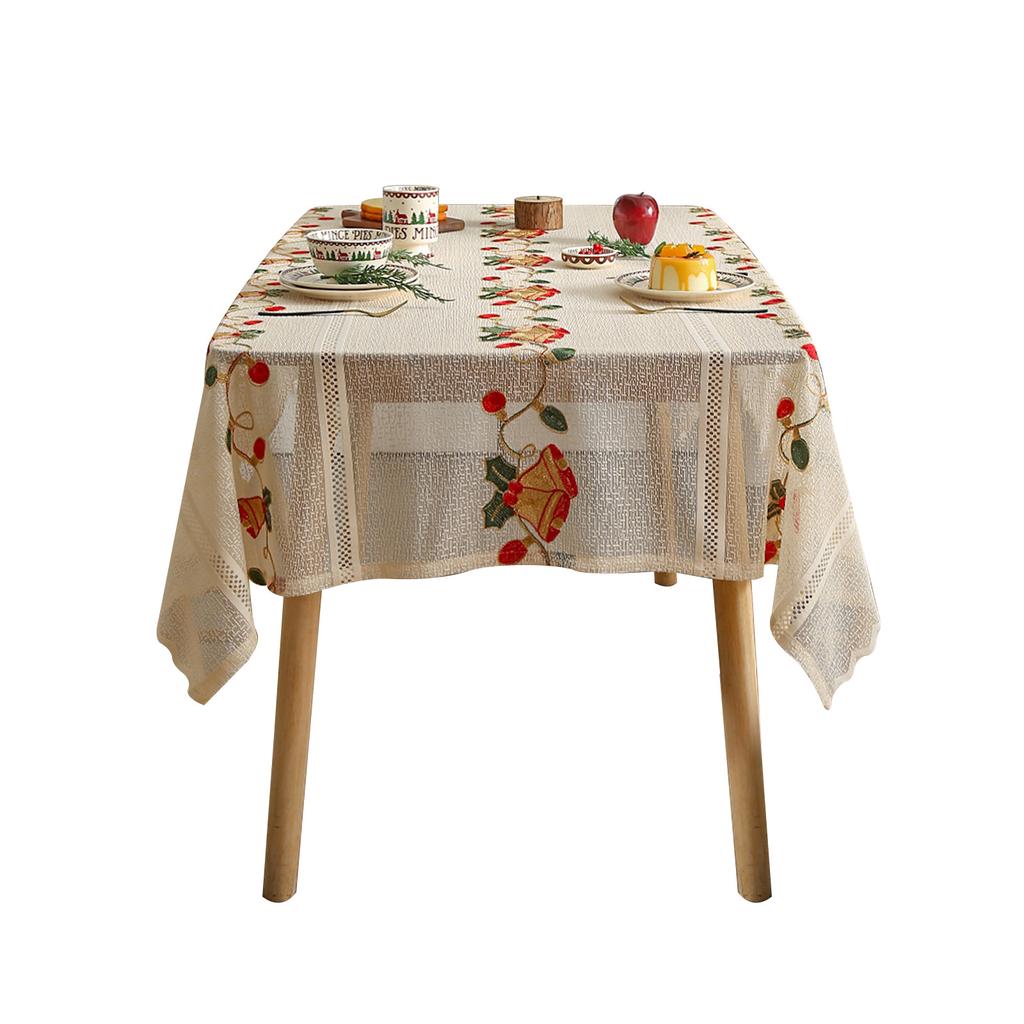 Tablecloth Modern Embroidery Lace Living Room Kitchen Rectangle Non-slip Decorative Cover Table Mat