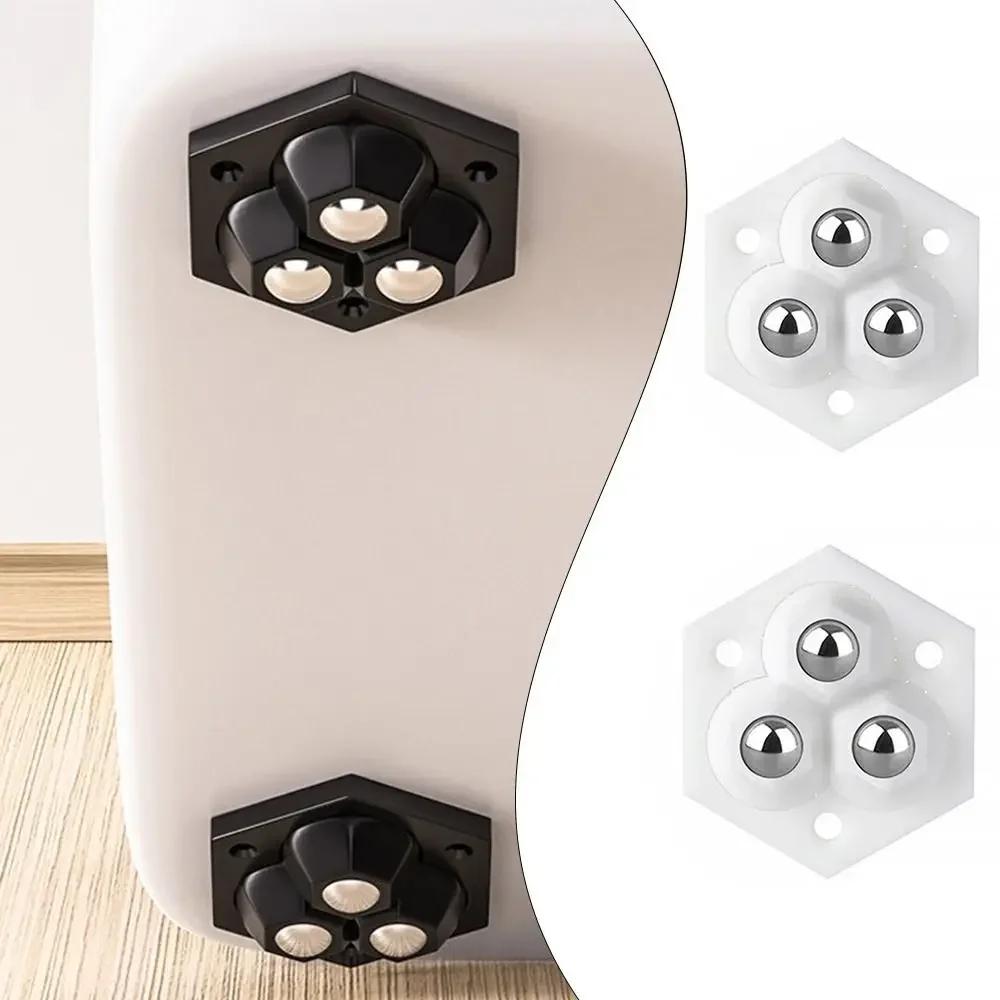 Mini Self Adhesive Furniture Casters Wheels 360° Rotating Stablize Universal Wheel Mute Ball Self Adhesive Pulley Base