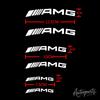 BTY4  6pc Car Logo Brake Caliper Sticker Modification Auto Accessories For Mercedes Benz AMG W212 W213 W205 AMG W177 W247 W176 GLA GLC