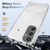 For Samsung Galaxy S24 Clear Phone Case TPU PC Anti-Slip Drop-Proof Back Cover