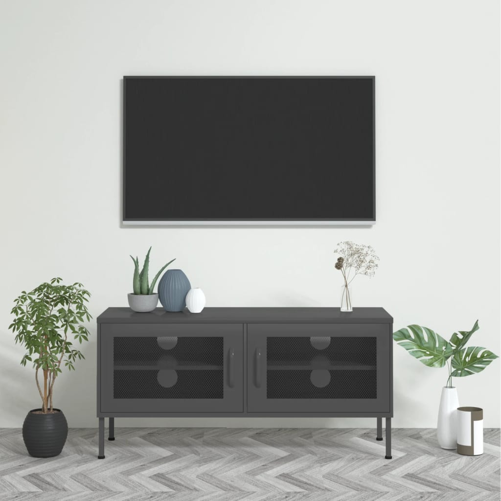 TV Cabinet Anthracite 105 x 35 x 50 cm Steel