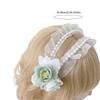 Cute Hair Accessory Hairband Lace Flower Hairpieces Hairpieces Elegant Cosplay Headbands for Parties and Weddings  Yellow