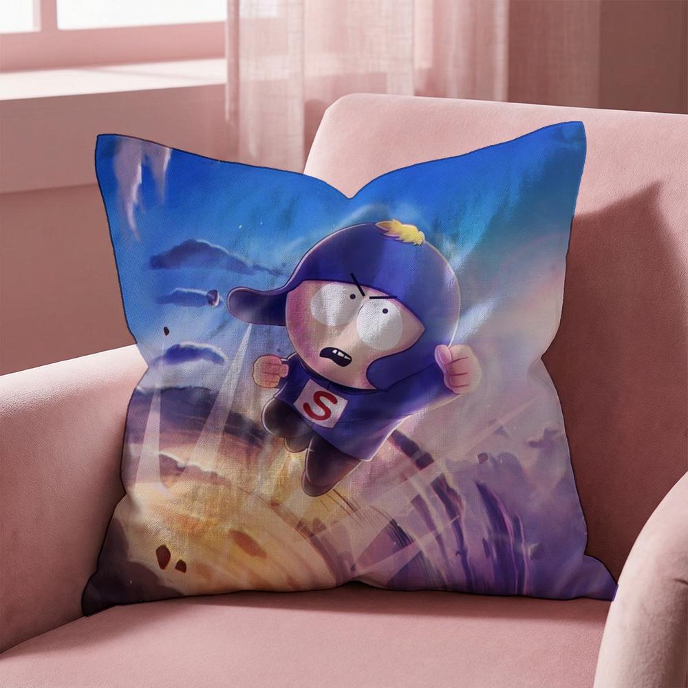animeS sSouth p-Park Cushion Cover Multi-Scene Pillow Cover for Home & Car - Reversible, Soft & Durable for Daily Use