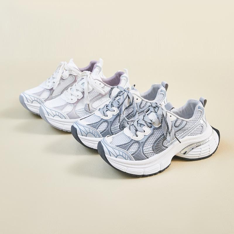 Koreanische New Dad Schuhe für Damen im Sommer Studenten Sport und Freizeit Mesh Atmungsaktiv Dicke Sohle zur Höhenvergrößerung
