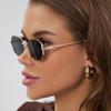 1/3pcs Fashion Rectangle Sunglasses Women UV400 Thread Design Metal Frame Sun Glasses Trendy Punk Style Black Gold Shade Unisex