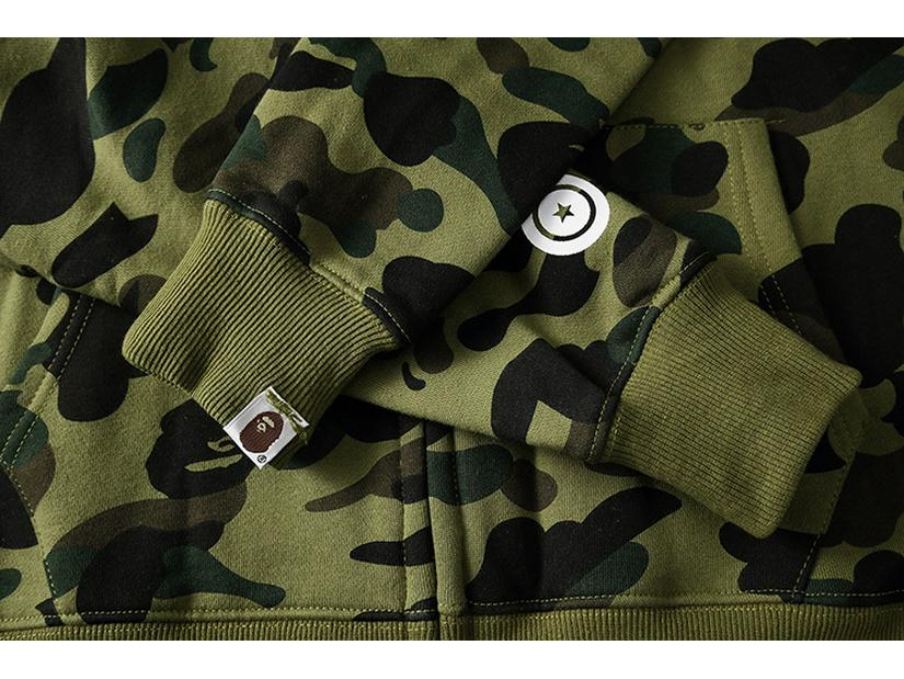 BAPE Shark Head Camo Block Unisex Hoodie - Autumn/Winter Trend