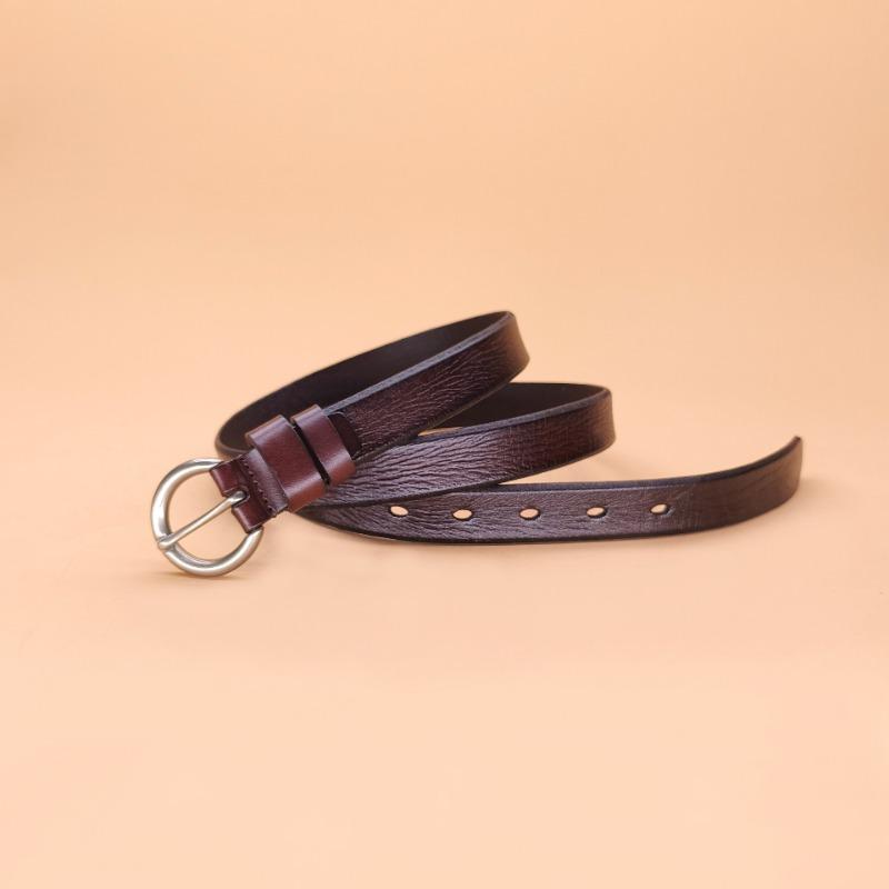 New Women's First-layer Belt Versatile Belt Women's Fine Decorative Fashion Pin Buckle Belt