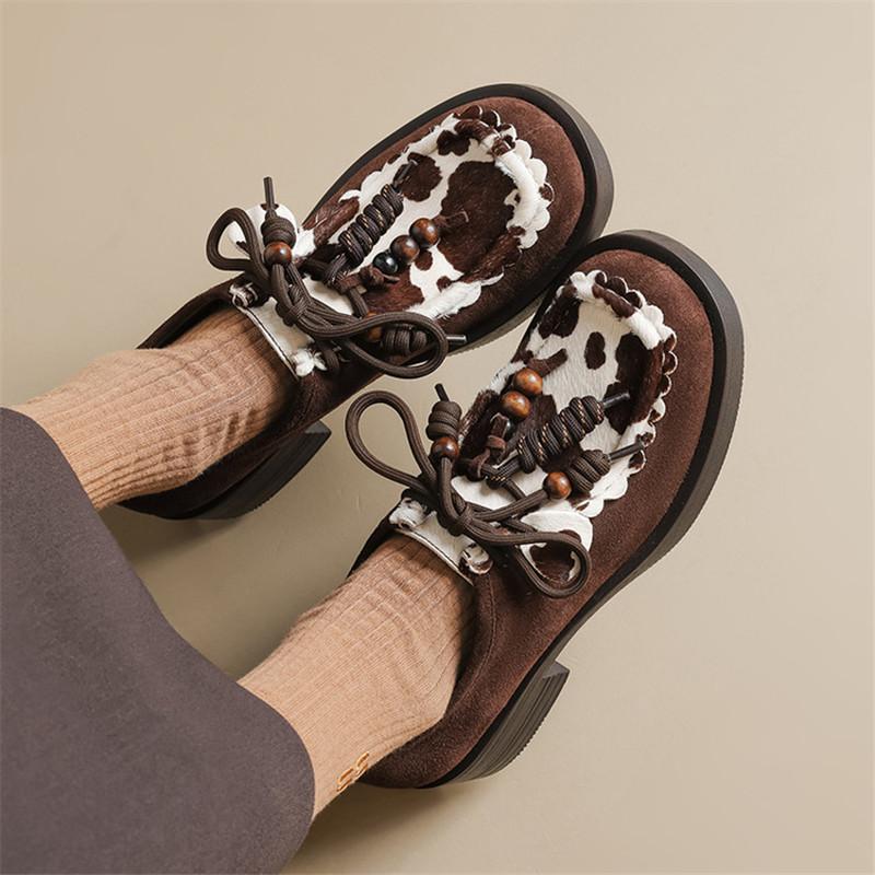 Fashion New Spring/Summer Horsehair Women Pumps Shoes for Women Fashion Mixed Color Round Toe Lace Women Shoes Loafers Platform Shoes