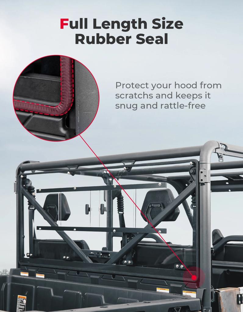 UTV Clear Rear Windshield w/ Slide Vented Window Compatible with CFMOTO UForce 1000 2019-2025 UForce 1000 XL 2022-2025