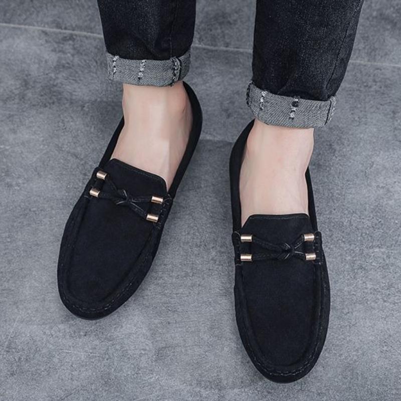 Fashion Work Low-Top Men's Leather Shoes Soft Suede Lightweight Legitimate In Promotion Classic Original Footwear Offer Male Casual Shoe