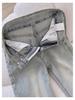 Light American Retro High-Waisted Flare Jeans for Women - Slimming Elastic Skinny Fit, Floor-Length, Spring/Autumn 2026