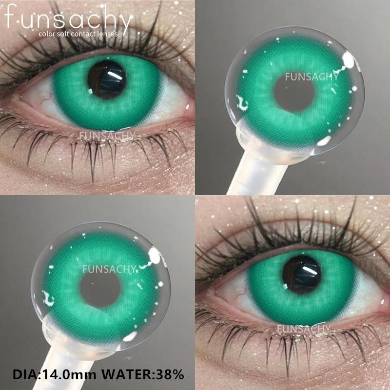 

FUNSACHY NEW Style Очі Контактні лінзи Косплей Червоні кольорові контактні лінзи для очей 1 пара Блакитний річний косметичний макіяж Рожеві лінзи для очей