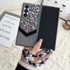 Wrist Strap Phone Case for Samsung Galaxy Z Fold 6 5 4 Fold6 Fold5 Fold4 Fold3 5G Plastic Hard Shell Protective Cover