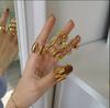 CARLIDANA Designer Initial Letters Alphabet Waterproof Gold Plated Non Tarnish Stainless Steel Fashion Jewelry Rings for Women