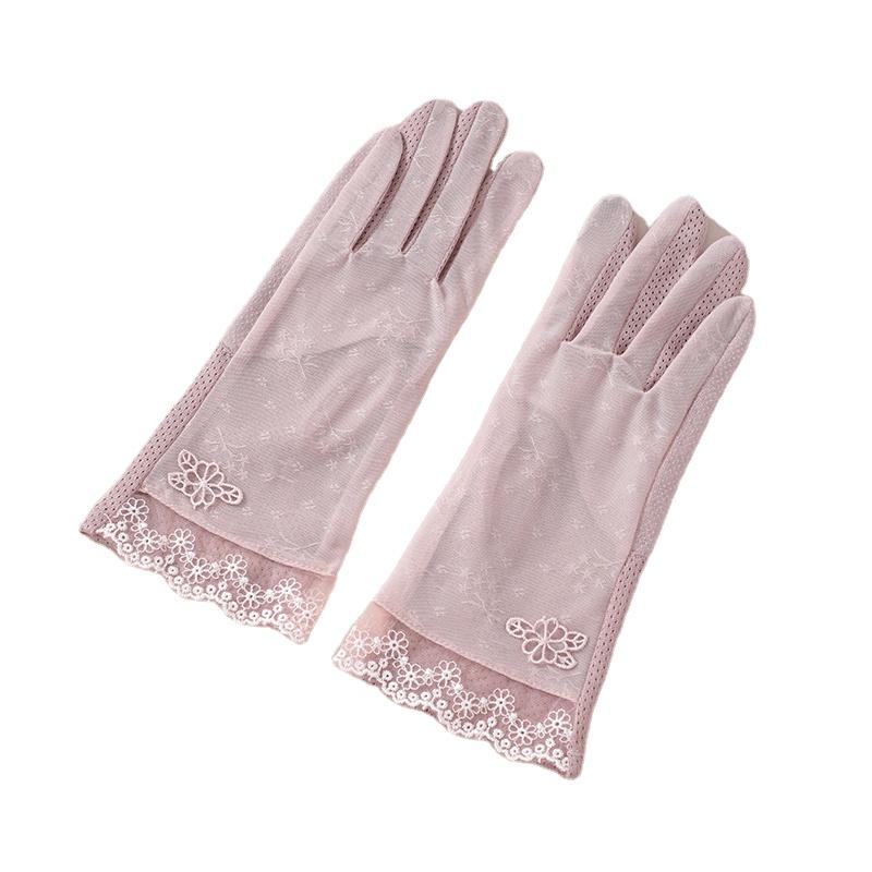 Fancy Lace Girls UV Protective Anti Sun Womens Driving Summer Gloves