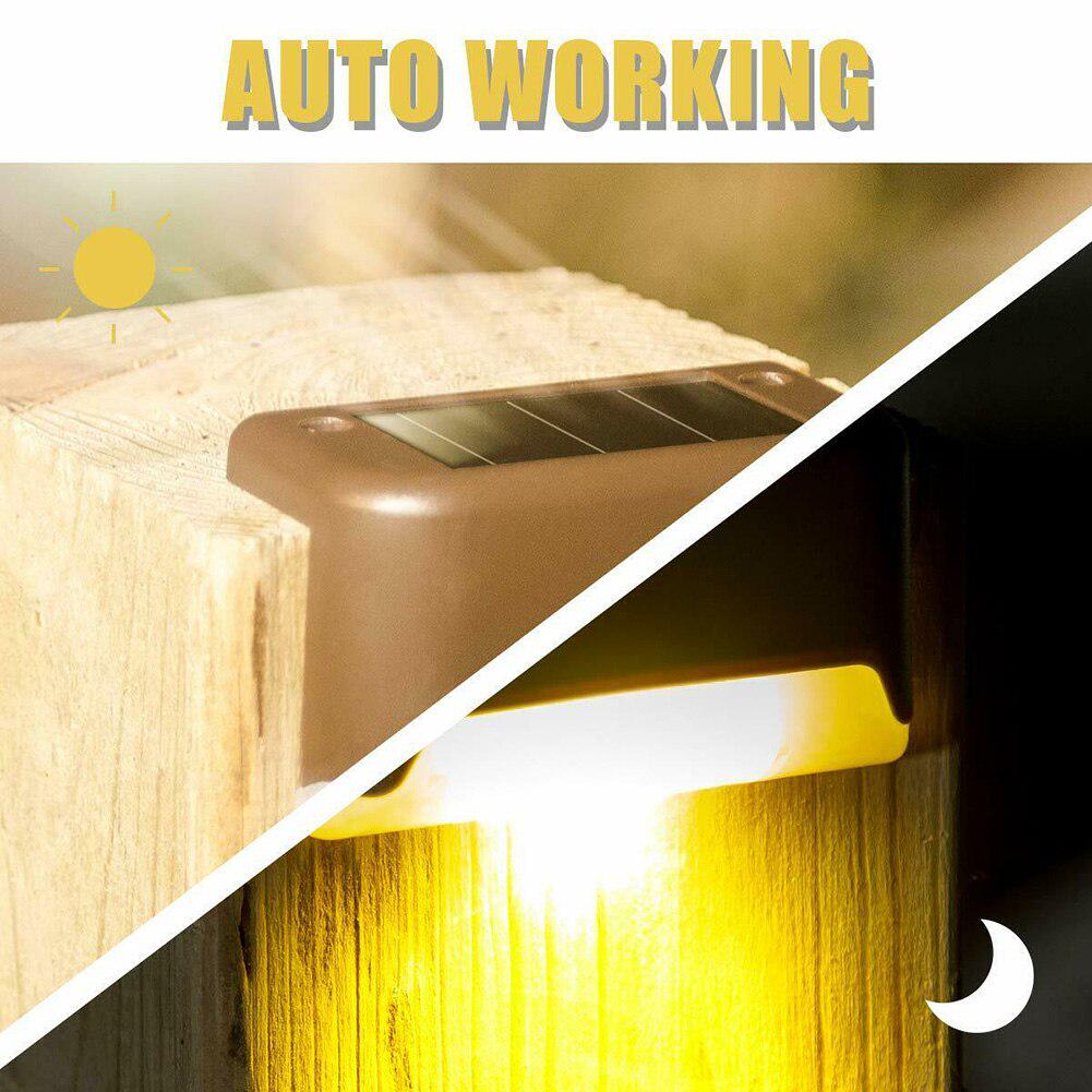 8/16pcs LED Solar Deck Light Solar Step Lights Outdoor Waterproof Lamp for Stairs Pathway Patio Yard