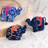 1Pcs Cartoon Handmade Ganesha Keyring Traditional Thai Fabric Elephant Keychain Animal Diy Pendant Car Key Ring