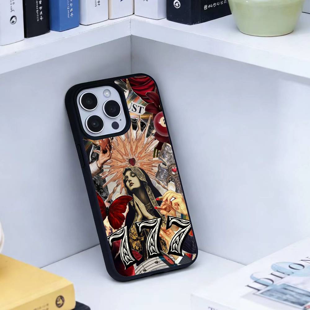

Темный Витиеватый Коллаж Чехол для Телефона Для iPhone 14,16,15,13,17,12,Plus,Pro,Max Магнитный Для Magsafe Матовый Чехол iPhone14