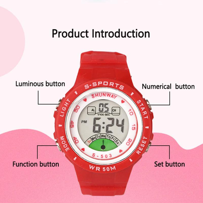 UTHAI CE02 Kids Children's Watch Electronic Quartz WristWatch for Boy Girl 50m Waterproof Student Sports Watches Colorful Reloj