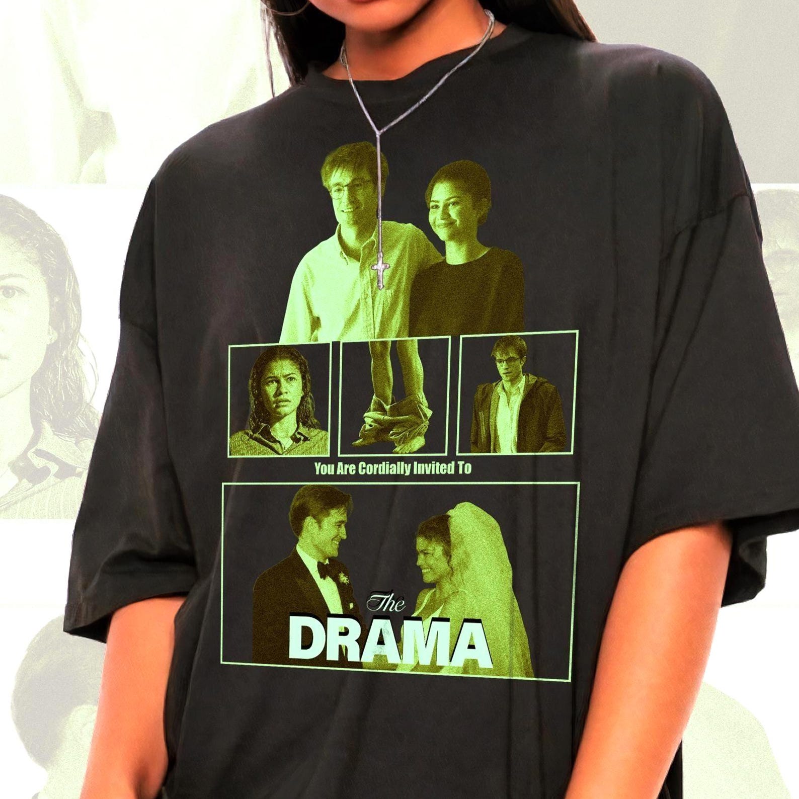 The Drama Movie Shirt - Zendaya Tshirt,Robert Pattinson Shirt L