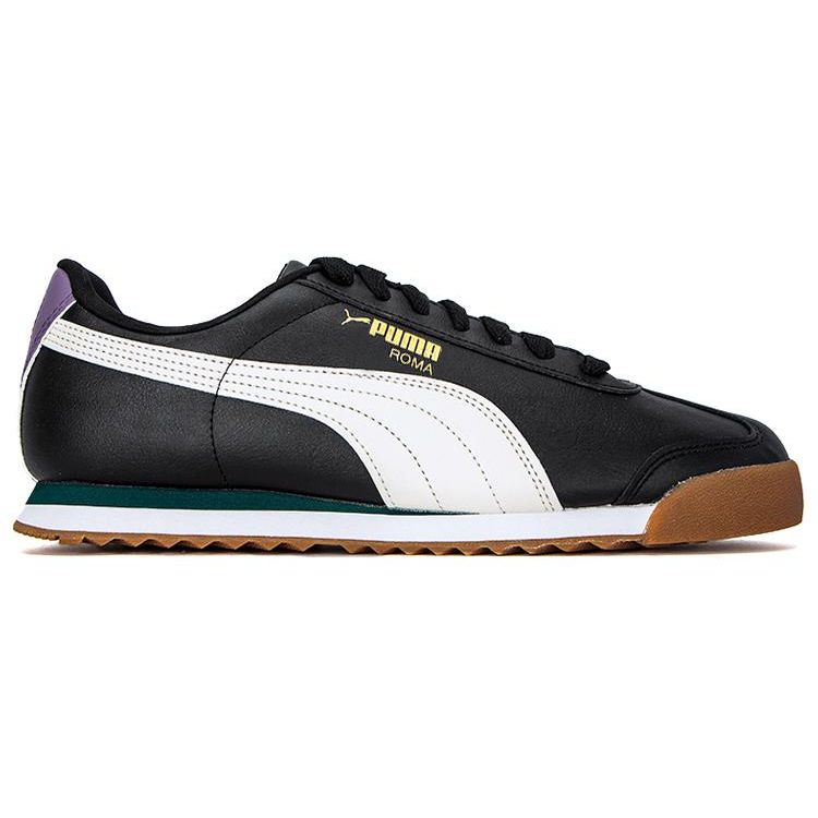 Puma Roma Basic Plus Unisex Black White Purple 369571-41