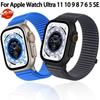 Bracelet Sport en Nylon Pour Apple Watch Band 49mm Bracelet iWatch 38mm 40mm 10 9 8 7 6 5 4 SE Ultra 2 46mm 45mm 44mm 41mm 42mm Tressé