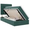 Storage Bed with Mattress Dark Green 100 X 200 Cm Velvet