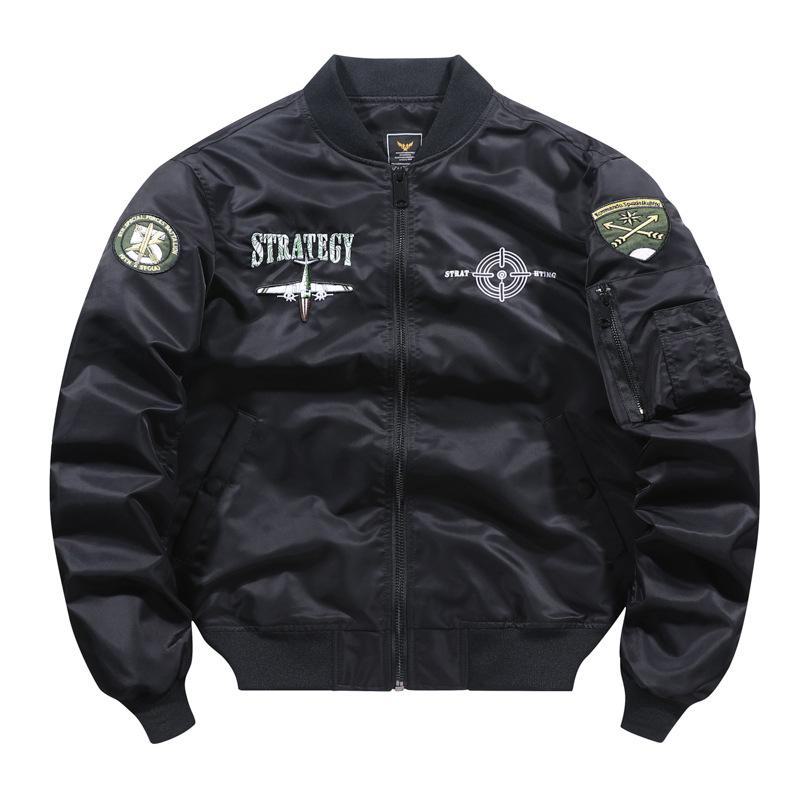 Men's MA1 Air Force Flight Jacket: Spring/Autumn Baseball Collar Workwear Coat