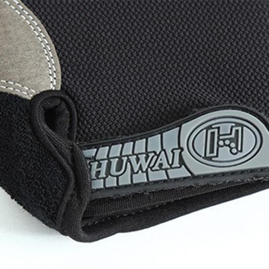 1 Pair Sports Cycling Bike Gloves Padded Half Finger Bicycle Gloves with Fastener Tape Shock-Absorbing Anti-Slip Breathable Gloves