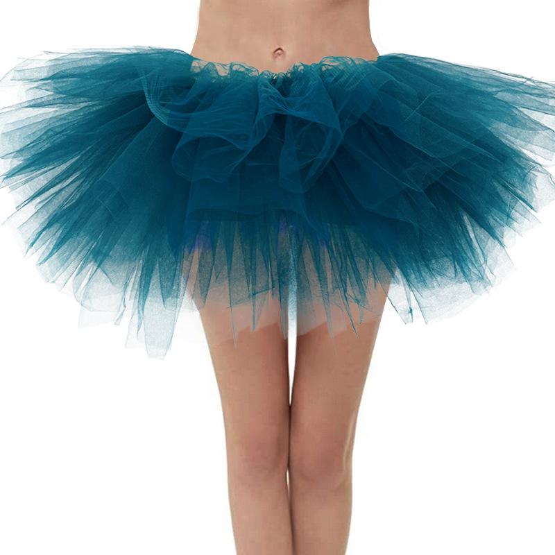 Tutu Running Skirt Mini Skirt 6-Layer Tulle Tulle Skirt Sexy Ballet Skirt Tiered Skirt Petticoat Fluffy Layered Tulle Tutu Skirt