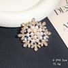 Pearl Large Brooch Diamond Pin Women's Anti-Light Corsage High-Level Coat Trenchcoat Suit Accessories Cross-Border