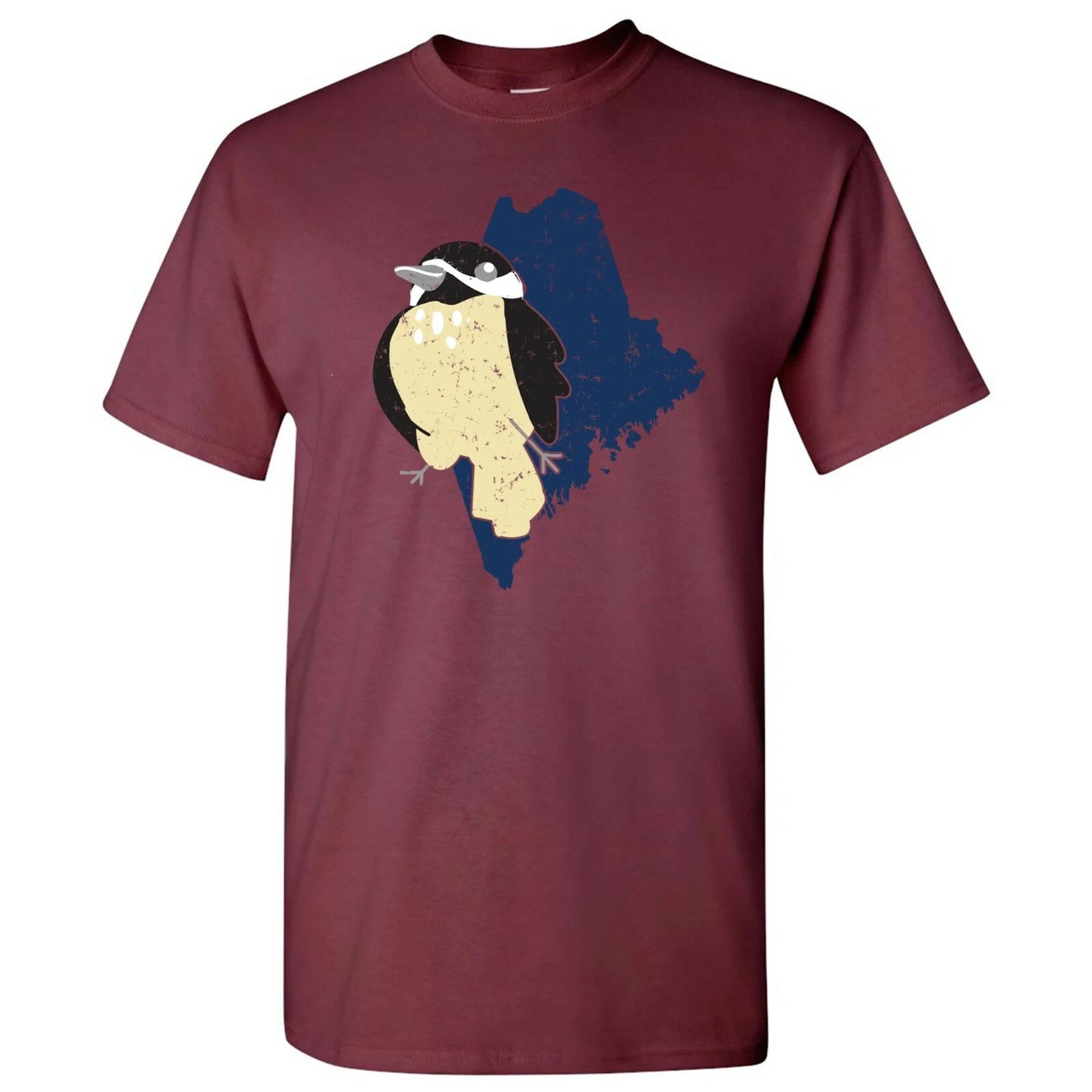 Maine State Bird - Classic City Sports Team Cute Animal T Shirt - Maroon S